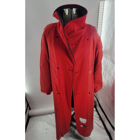 Vitg Charles Klein Forstmann Gray & Red Heavy Double Breasted Coat 16 - Picture 6 of 11